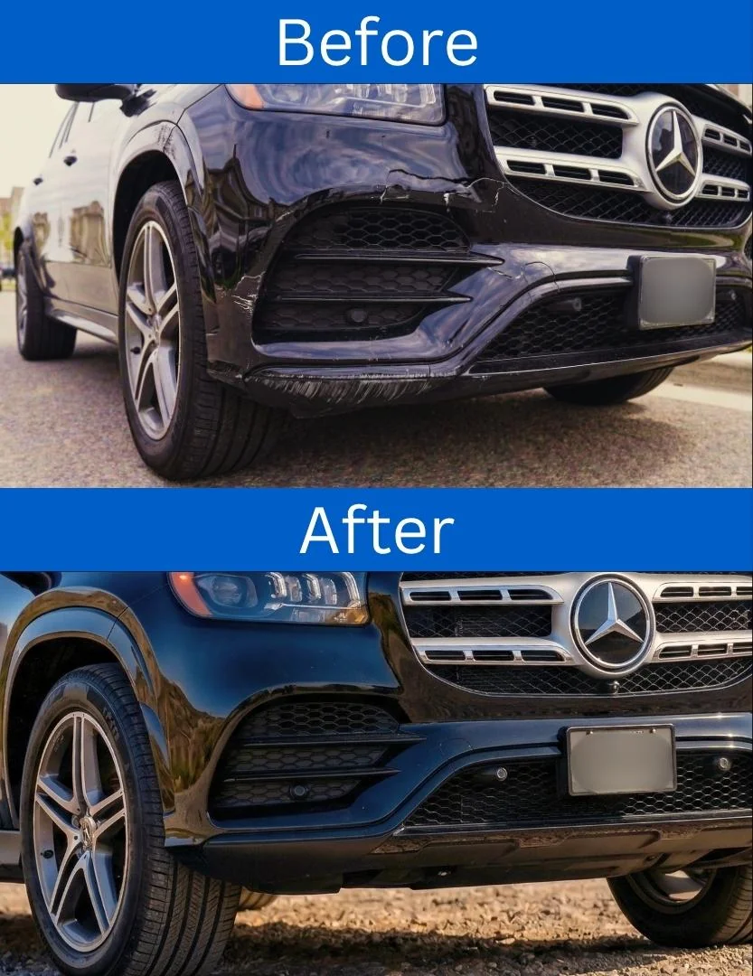 Black SUV Bumper Repair